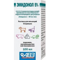 Эмидонол 5%, раствор для инъекций, 100 мл