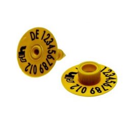 Бирка двойная, Неофлекс, с номерами, круглая, для поросят, пластик, 30 мм