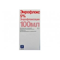 Энрофлокс 5%, раствор для инъекций, 100 мл