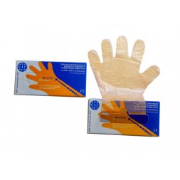 Перчатка ветеринарная п/э ПВ 90/25, цвет-оранжевый, упак. 100 шт в коробке, ВИК-Гамета Премиум
