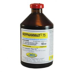 Ферранимал-75, раствор для инъекций, 100 мл