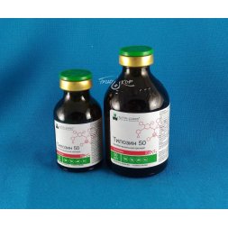 Тилозин 50, раствор для инъекций, 20 мл