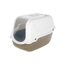 Лоток для кошек, Минка, пластиковый, 57х39х41 см, серый/бежевый, 81571, Кербл