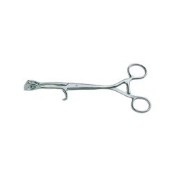 Щипцы для удержания рубца, с крючком при руменотомии, прямые, 20 см, арт.39581000