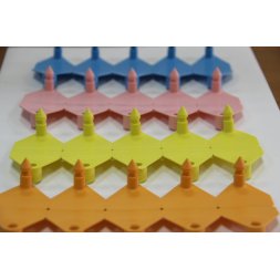 Бирка двойная, Неофлекс-M, без номеров, трапеция, для поросят, пластик, 34,5х33 мм