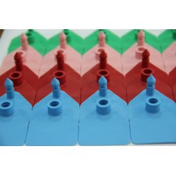 Бирка двойная, Неофлекс-S, без номеров, трапеция, для свиней и МРС, пластик, 40х49 мм