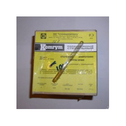 Кетгут, простой, полированный, в ампулах, мононить, рассас., № 4, 0,75 м