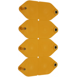 Бирка двойная, Неофлекс, без номеров, для КРС и свиноматок, пластик, 75х55 мм